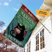 Personalized Witch Black Cat No Trespassing Halloween Flag SB81 87O57 thumb 1