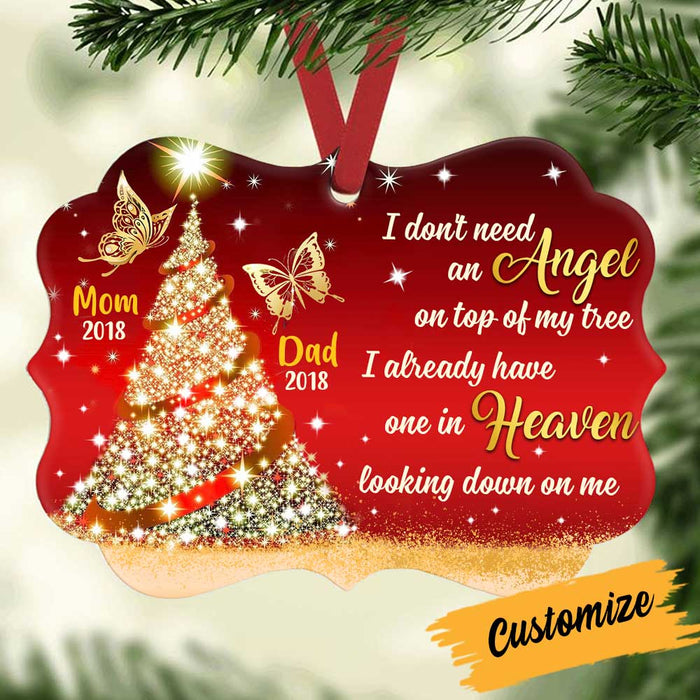Personalized Christmas Tree Butterfly Memo Benelux Ornament NB131 81O34 1