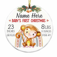 Personalized Baby First Christmas Circle Ornament NB122 81O34 thumb 1