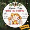 Personalized Baby First Christmas Circle Ornament NB122 81O34 1