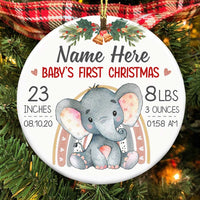 Personalized Baby First Christmas Circle Ornament NB122 81O34 thumb 1