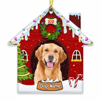 Personalized Christmas Dog Photo House Ornament NB132 26O34 thumb 1