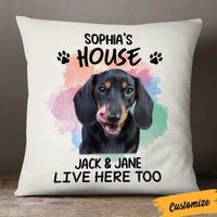 Personalized Dog Cat Photo Christmas Pillow NB132 23O57 thumb 1