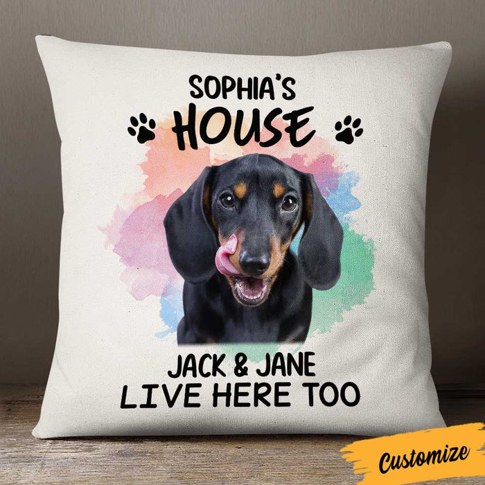 Personalized Dog Cat Photo Christmas Pillow NB132 23O57 1