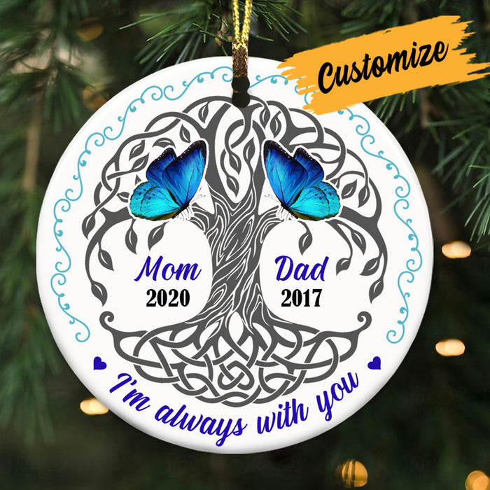 Personalized Memo Cardinal Butterfly Circle Ornament NB133 81O32 1