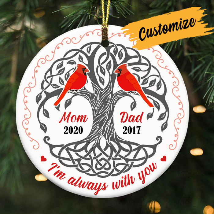 Personalized Memo Cardinal Butterfly Circle Ornament NB133 81O32 1