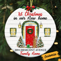 Personalized Family Couple First Christmas New Home Circle Ornament OB222 87O53 thumb 1
