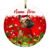 Personalized French Bulldog Dog Christmas Circle Ornament OB201 87O53 thumb 1