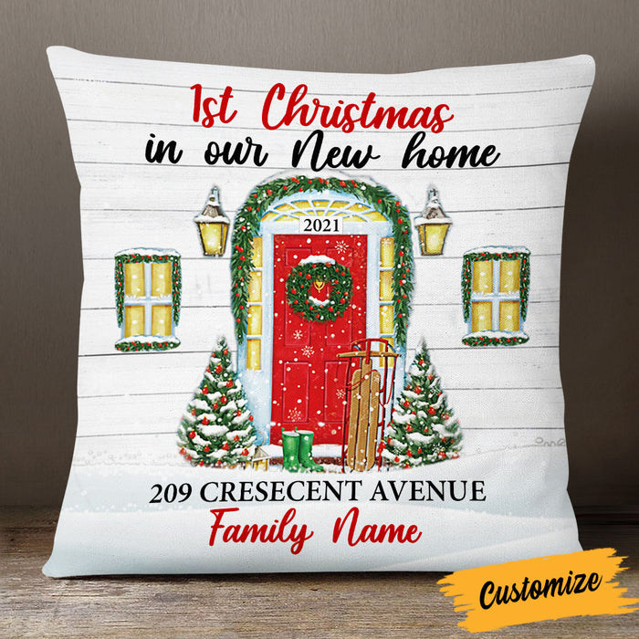 Personalized Family Couple First Christmas New Home Pillow OB222 87O53 1