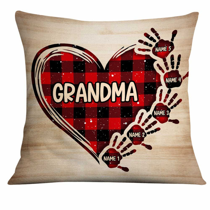 Personalized Mom Grandma Handprint Pillow NB151 81O34 1