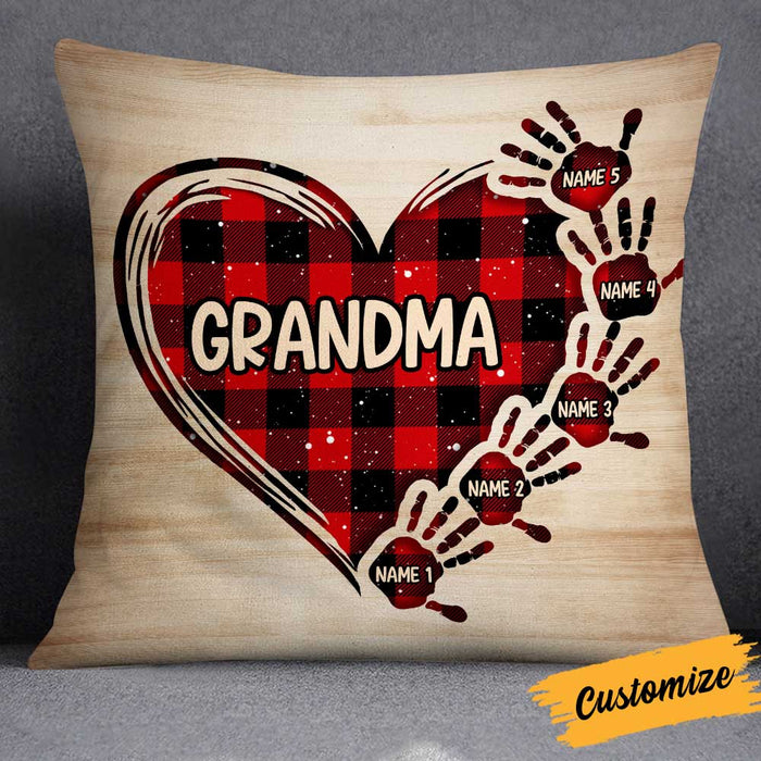 Personalized Mom Grandma Handprint Pillow NB151 81O34 1
