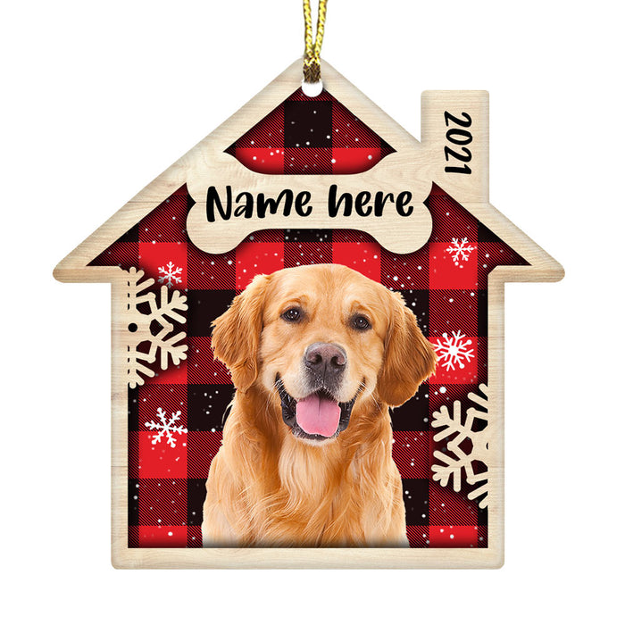 Personalized Dog Cat Photo Christmas House Ornament OB271 95O36 1