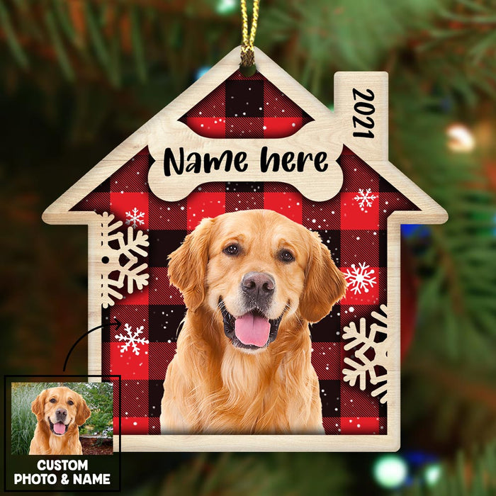 Personalized Dog Cat Photo Christmas House Ornament OB271 95O36 1