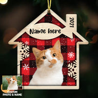 Personalized Dog Cat Photo Christmas House Ornament OB271 95O36 thumb 1