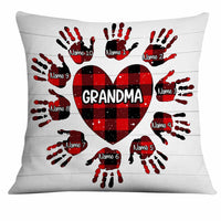 Personalized Mom Grandma Handprint Pillow NB152 81O34 thumb 1