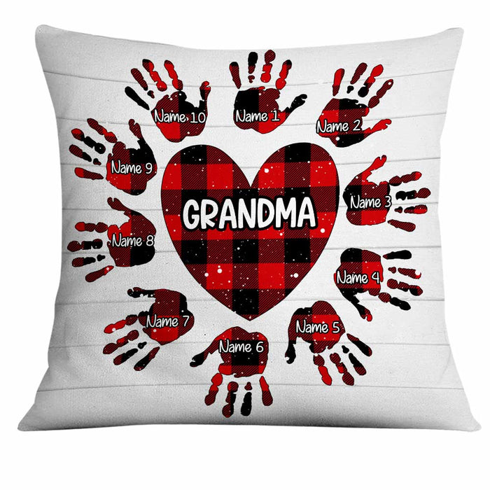Personalized Mom Grandma Handprint Pillow NB152 81O34 1