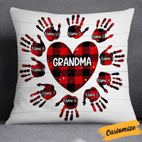 Personalized Mom Grandma Handprint Pillow NB152 81O34 thumb 1