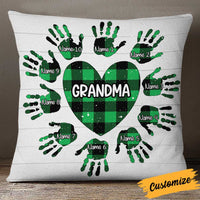 Personalized Mom Grandma Handprint Pillow NB152 81O34 thumb 1
