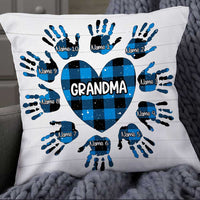 Personalized Mom Grandma Handprint Pillow NB152 81O34 thumb 1