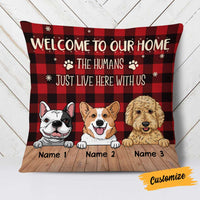 Personalized Dog Humans Live With Us Pillow NB154 30O58 thumb 1