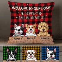 Personalized Dog Humans Live With Us Pillow NB154 30O58 thumb 1