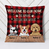 Personalized Dog Humans Live With Us Pillow NB154 30O58 thumb 1