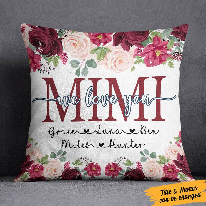 Personalzied Grandma Grandkids Family Pillow NB154 85O36 1