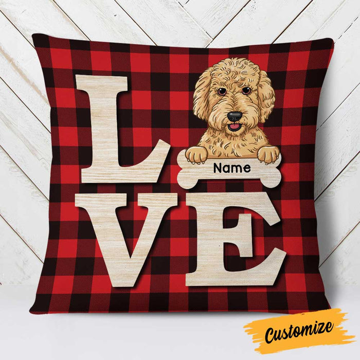 Personalized Dog Love Pillow NB153 30O58 1