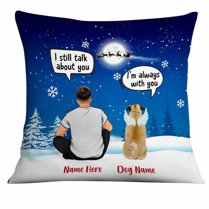 Personalized Dog Memo Christmas Conversation Pillow NB153 81O34 1