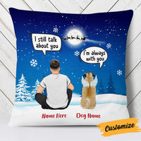 Personalized Dog Memo Christmas Conversation Pillow NB153 81O34 thumb 1