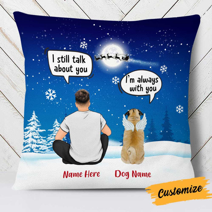 Personalized Dog Memo Christmas Conversation Pillow NB153 81O34 1