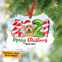 Personalized Dog Merry Christmas Benelux Ornament NB303 85O53 thumb 1