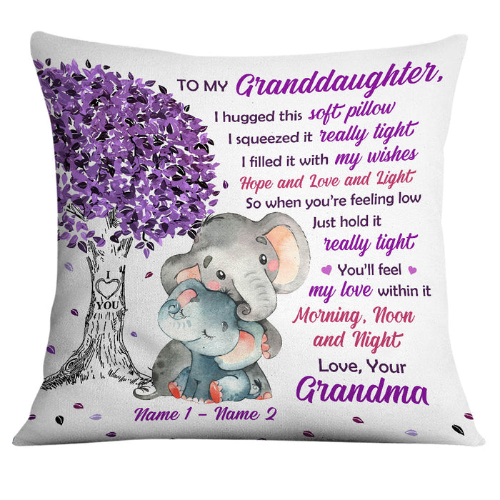 Personalized Granddaughter Hug This Elephant Pillow NB155 81O32 1