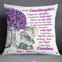 Personalized Granddaughter Hug This Elephant Pillow NB155 81O32 thumb 1