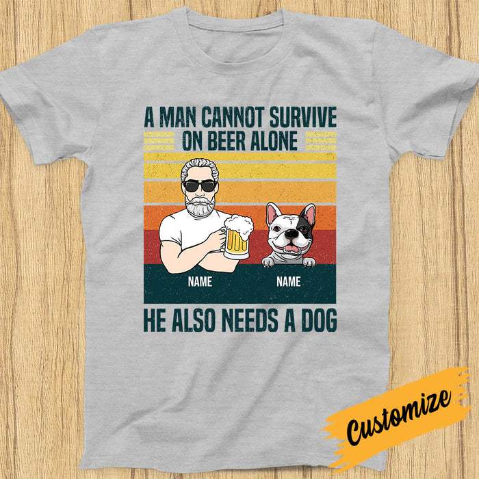 Personalized Dog Dad T Shirt NB156 81O32 1