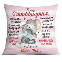 Personalized Mom Grandma Daughter Granddaughter Son Grandson Elephant Pillow NB157 81O32 thumb 1