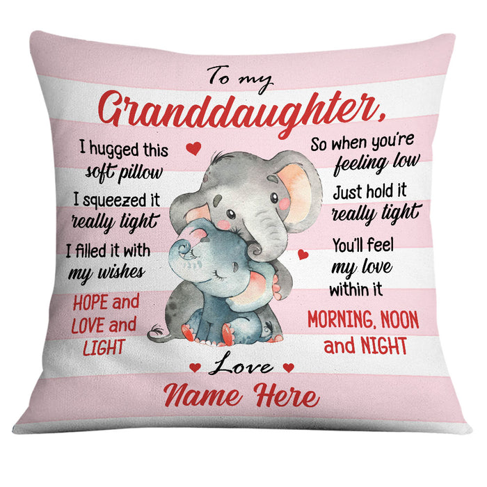 Personalized Mom Grandma Daughter Granddaughter Son Grandson Elephant Pillow NB157 81O32 1