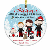 Personalized Christmas Family MDF Circle Ornament NB161 26O34 thumb 1