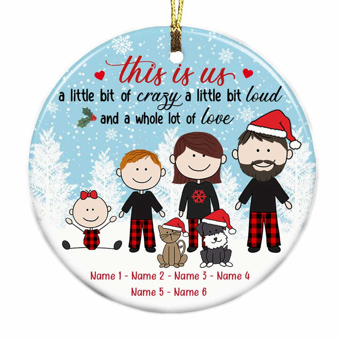 Personalized Christmas Family MDF Circle Ornament NB161 26O34 1