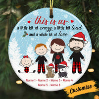 Personalized Christmas Family MDF Circle Ornament NB161 26O34 thumb 1