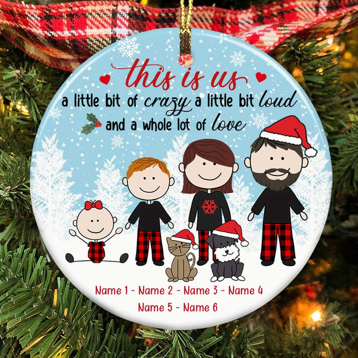 Personalized Christmas Family MDF Circle Ornament NB161 26O34 1