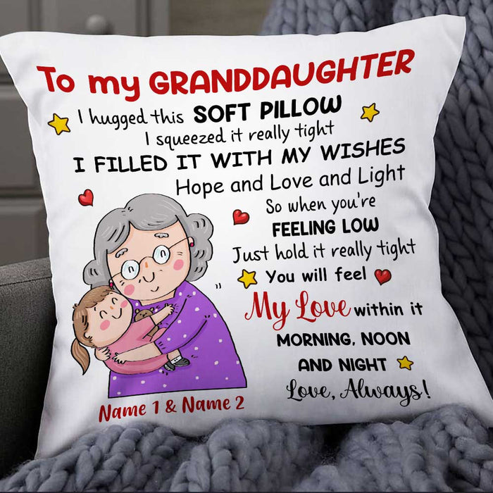 Personalized Granddaughter Grandson Pillow NB161 85O34 1