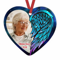 Personalized Wings Memo Photo Circle Ornament Heart Ornament NB173 24O34 thumb 1