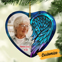 Personalized Wings Memo Photo Circle Ornament Heart Ornament NB173 24O34 thumb 1