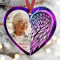 Personalized Wings Memo Photo Circle Ornament Heart Ornament NB173 24O34 thumb 1