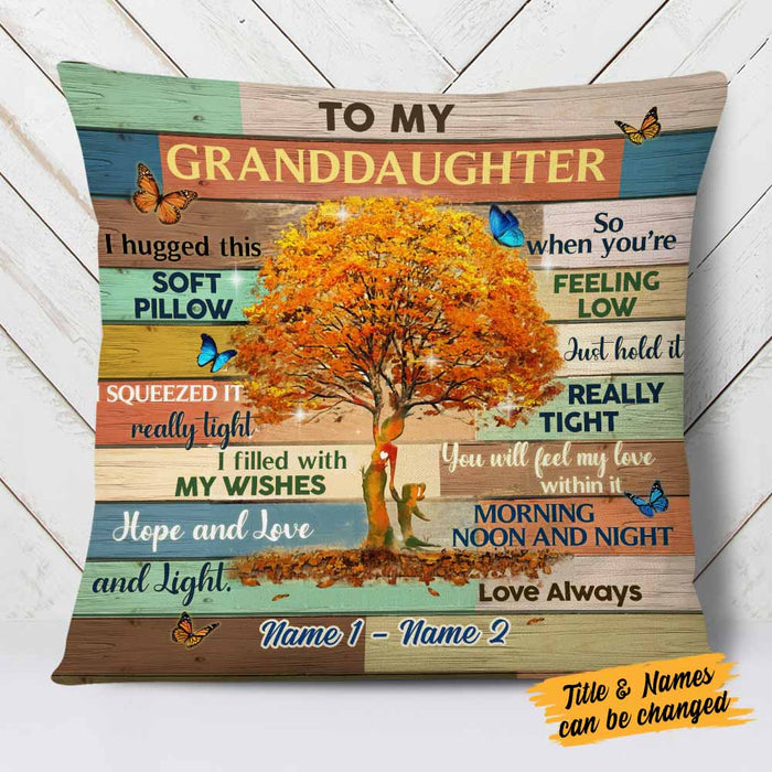 Personalized Mom Grandma Granddaughter Grandson Tree Pillow NB175 30O58 1