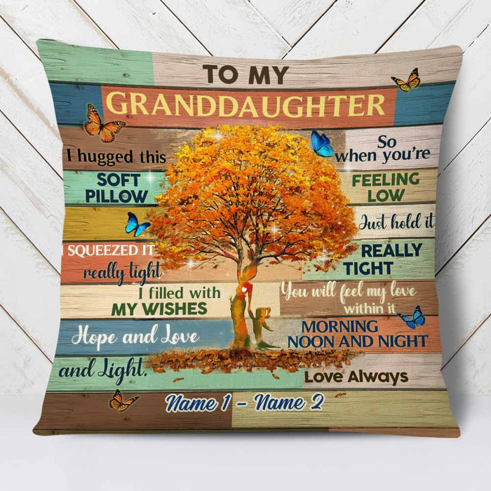 Personalized Mom Grandma Granddaughter Grandson Tree Pillow NB175 30O58 1