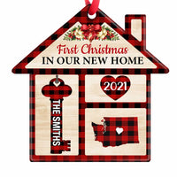 Personalized First Christmas New Home House Ornament NB181 24O47 thumb 1