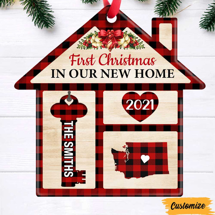 Personalized First Christmas New Home House Ornament NB181 24O47 1