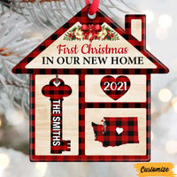Personalized First Christmas New Home House Ornament NB181 24O47 thumb 1